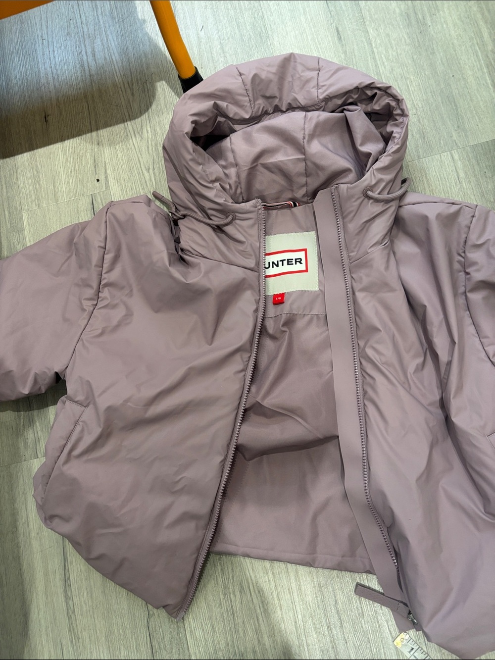 Hunter Dusty Lavender Hooded Puffer Jacket